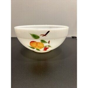 Vintage FIRE KING Mixing Bowl Ovenware GAY FAD FRUITS 3 Made In USA